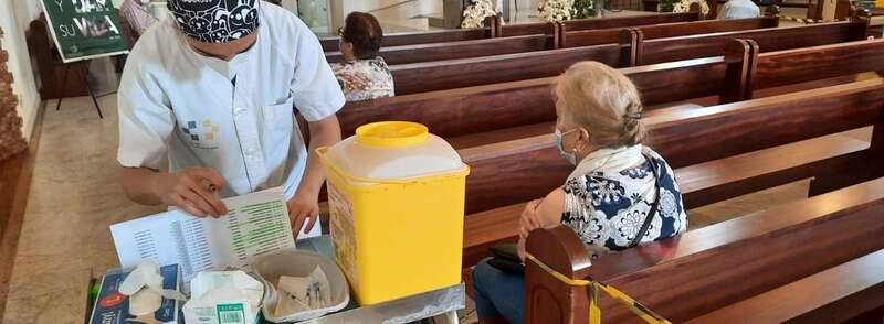 Punto de vacunación en el Valle de Jinámar/TA.